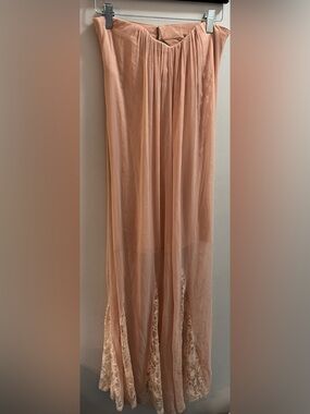 Alice + Olivia Sheer Peach Maxi Dress